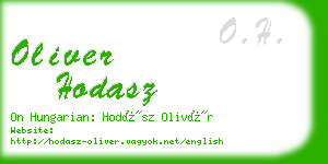 oliver hodasz business card